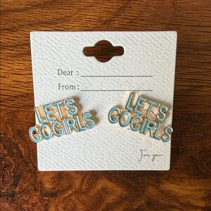 Let's Go Girls Earrings Turquoise